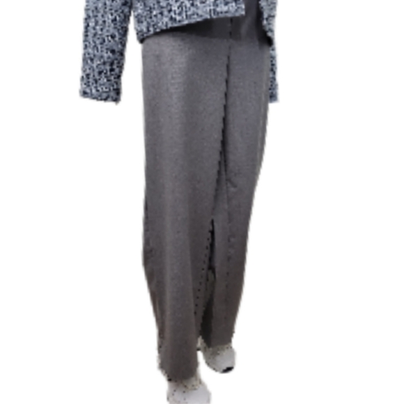 Banana Republic Easy Fit High Rise Wide Leg Pant Light Grey Size Med  NWT - Picture 6 of 6